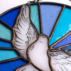 stained glass holy spirit