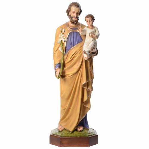 SAN GIUSEPPE CON BAMBINO IN FIBRA DI VETRO
