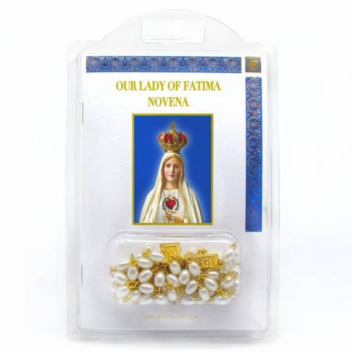 Libretto "Nostra Signora di Fatima novena" confezionato con rosario