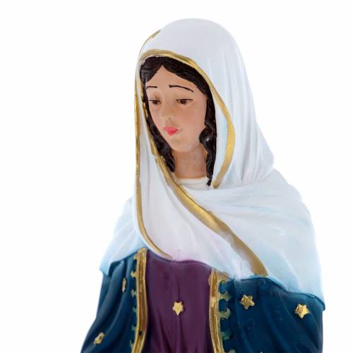 Statua Madonna delle Lacrime in polvere di marmo colorata