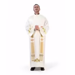 Clergy white stole with inserts 