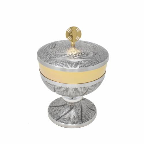 Pisside ottone cesellato con uva 
