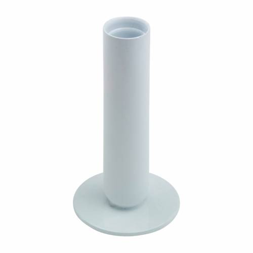 Candleholder iron white H 12 cm