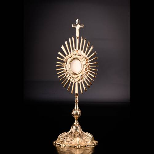 Reliquiario placcato oro H 35 cm