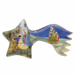 COM03 Wooden comet with gold leaf to hang