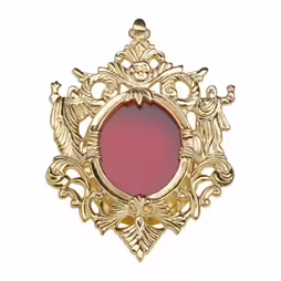 Reliquiario in ottone placcato oro