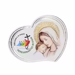 Pannello Madonna con Bambino e logo Giubileo 2025