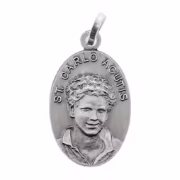 Medaglia San Carlo Acutis in argento 925
