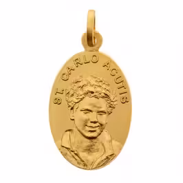 Medaglia St. Carlo Acutis oro 18K