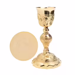 Calice placcato oro H 26 cm con custodia