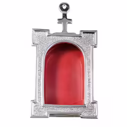 Nickel plated reliquary with rectangular shape