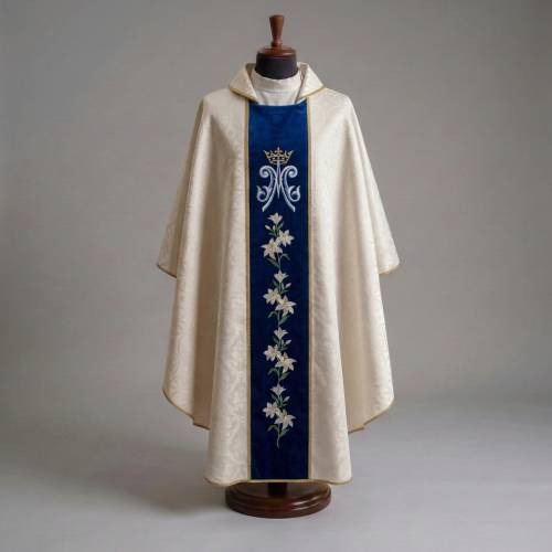Elegant Marian Chasuble with orphrey