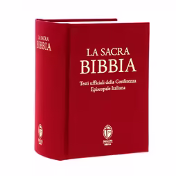 La Sacra Bibbia. Edizione tascabile. Tela rossa. Formato: 10x14,2 cm