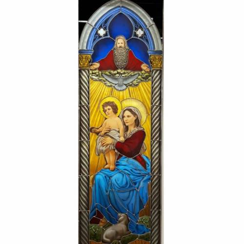 Stained glass windows, Virgin with Child.