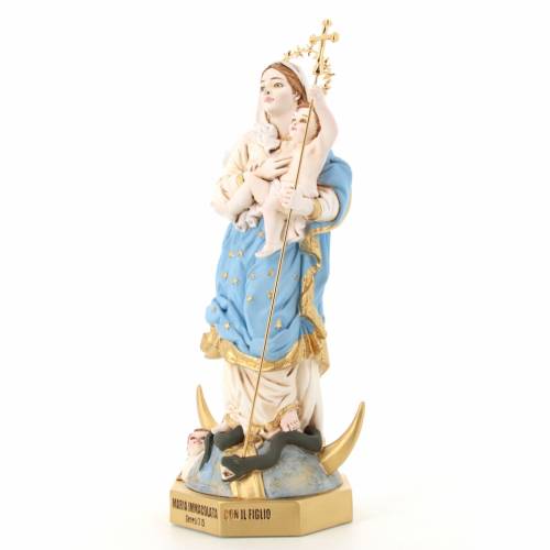 Statua Maria Immacolata, in polvere di marmo colorata