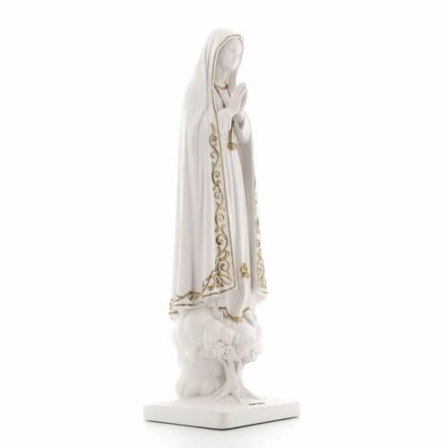 Statua Madonna di Fatima, in polvere di marmo bianca