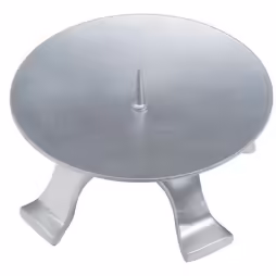 Four footed silvered candle holder