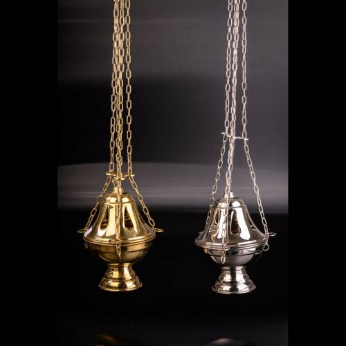 Thurible with teardrop holes H 17 cm
