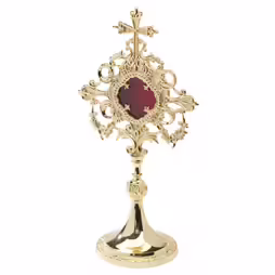 Reliquiario placcato oro H 34 cm