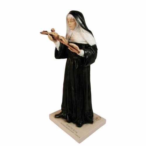 Statua Santa Rita, in polvere di marmo colorata