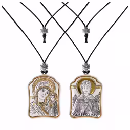 VM Kazan - St. Matrona Pendant Icon. Silver 999. Gold.