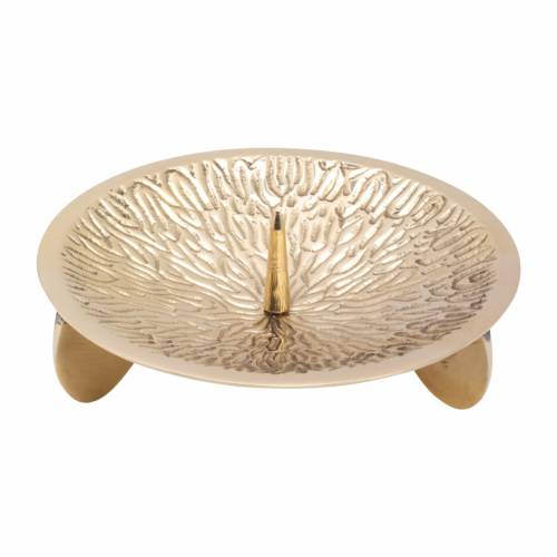 Three footed candle plate