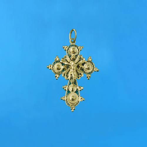 Filigree cross pendant