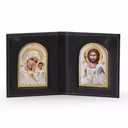 VM Kazan - Christ Arch Icon. Painted face. Silver 999. Gold.