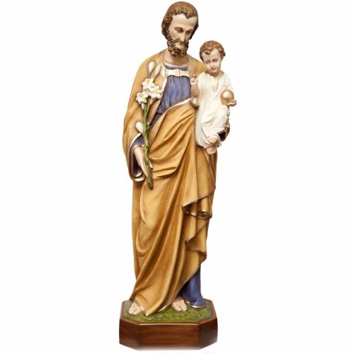 SAN GIUSEPPE CON BAMBINO IN FIBRA DI VETRO