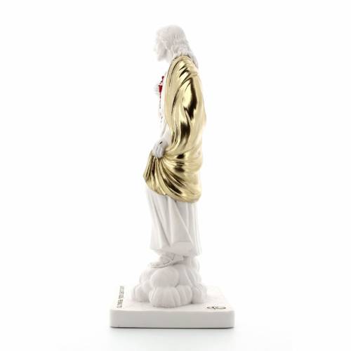 Statua Sacro Cuore di Gesù, in polvere di marmo bianca
