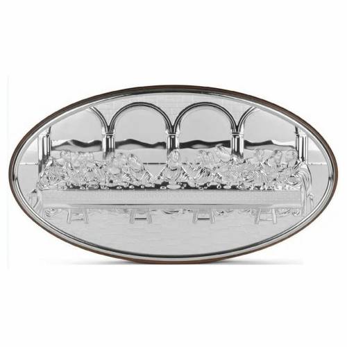 Ultima Cena in Argento Laminato Ovale