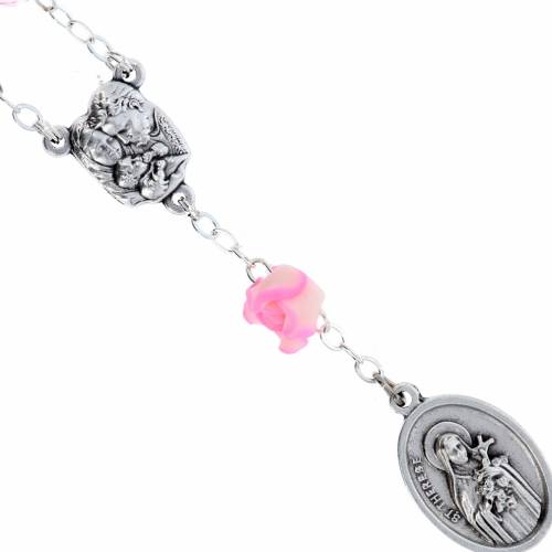 Confezione libro "Novena delle rose a Santa Teresa di Lisieux" e Corona delle rose di Santa Teresa di Lisieux