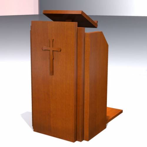 Ambone in legno con croce - AMB 02