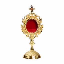 Reliquary with crystal stones H 18 cm