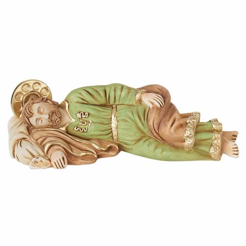 Colorful resin statue of Saint Joseph Sleeper