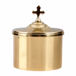 Host container golden plated D 9 cm