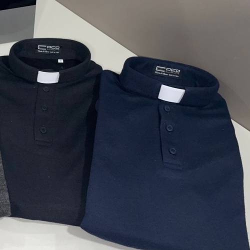 Clergy neck shirt - MIXED VISCOSE