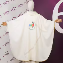 White JUBILEE Logo Print Chasuble 2025 Rome