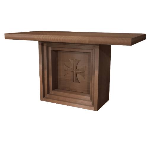 Wood altar with cross - Art. 640