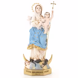 Statua Maria Immacolata, in polvere di marmo colorata