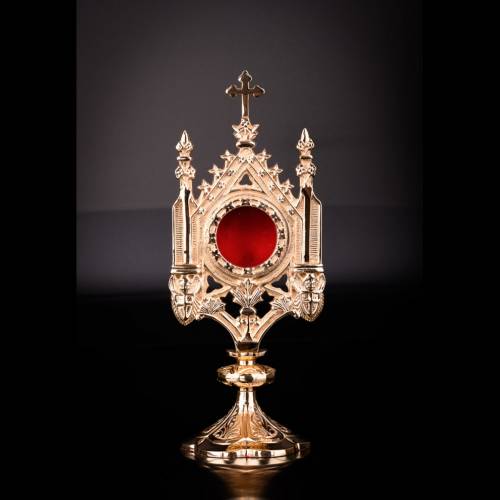 Monstrance golden plated H 38 cm