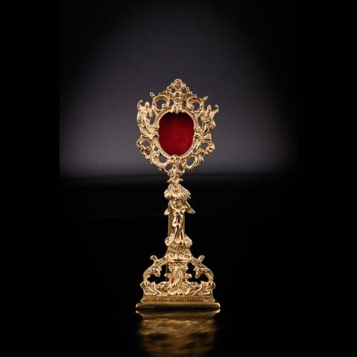 Reliquary brass H 22 cm