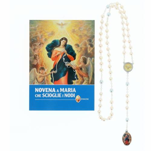 Confezione libro "Novena a Maria che scioglie i nodi" e Corona di Maria che scioglie i nodi