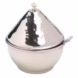 Nickel-plated brass incense boat