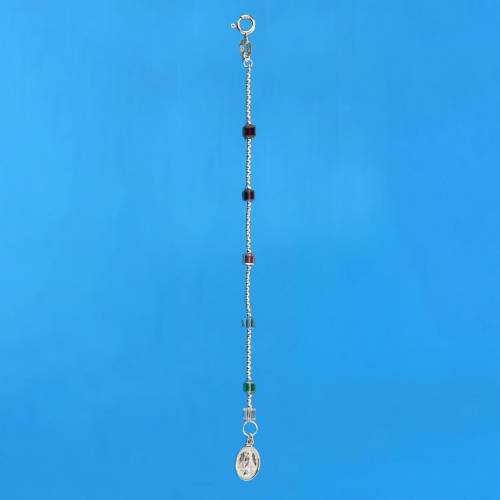 Bracciale a rosario con cristallo cubo