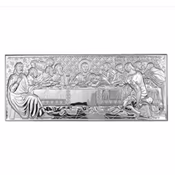 Last Supper Silver PVD - 51x20 cm