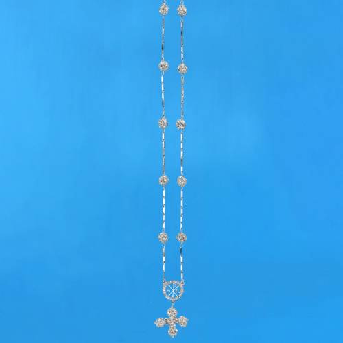 Collana a rosario con strass