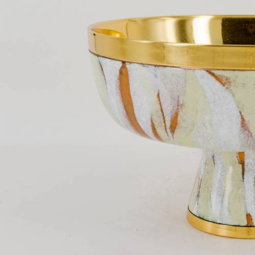 Patena Ottone "Genesis" Smalto a Fuoco Bianco
