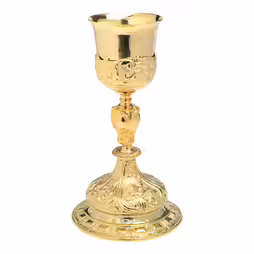 Chalice baroque golden plated H 25 cm