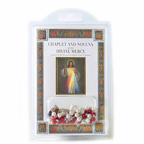 Libro  “Coroncina e Novena della Divina Misericordia” confezionato con rosario